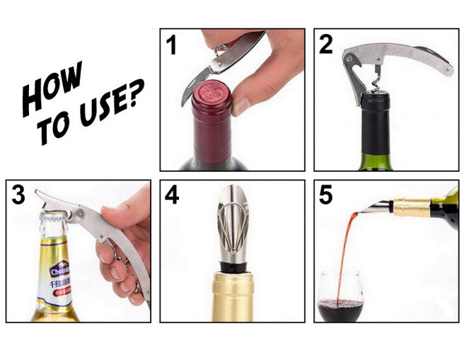 Ensemble d'ouvre-bouteilles de vin