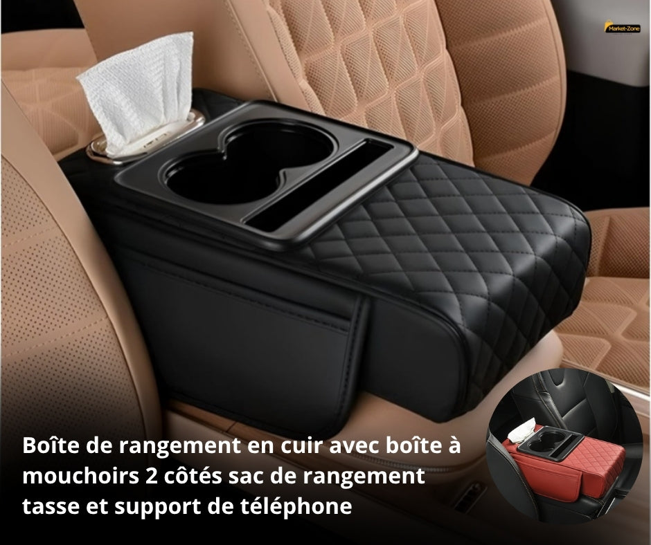 Boîte d’Accoudoir de Voiture 5 en 1