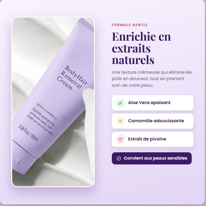 Crème Dépilatoire Peau Lisse Sans Effort  : 1 acheté = 1 offert ! Promo 12h