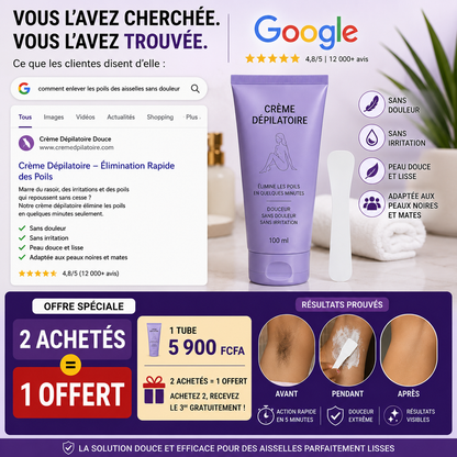 Crème épilatoire - PROMO 24H/ 2 ACHETÉS = 1 OFFERT