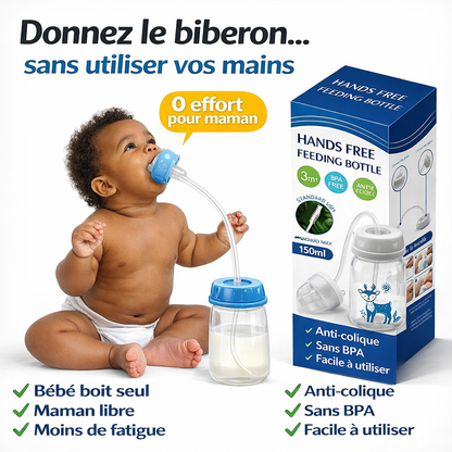 185,000FG • TiDou™ — Biberon Mains Libres Anti-Gaz 🍼