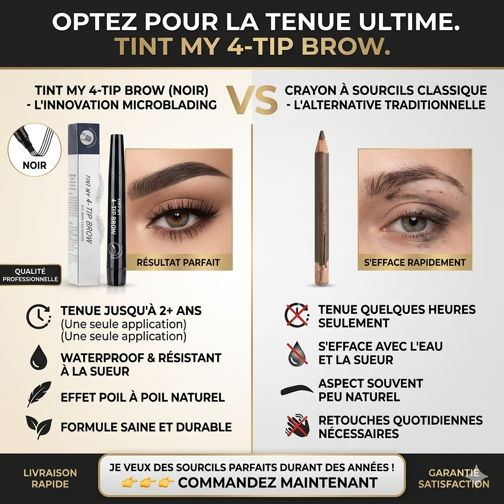 Crayon à sourcils permanent ( 1 acheté=1 offert)