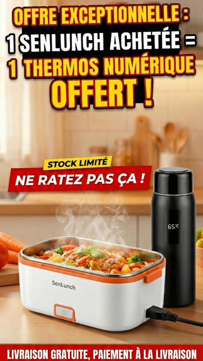 SenLunch : Mangez Chaud Partout comme à la Maison + 1 Thermos Numérique OFFERT !