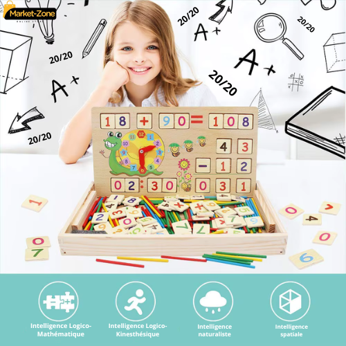 SMART™: Coffret Educatif en Bois qui rend les maths faciles & amusantes