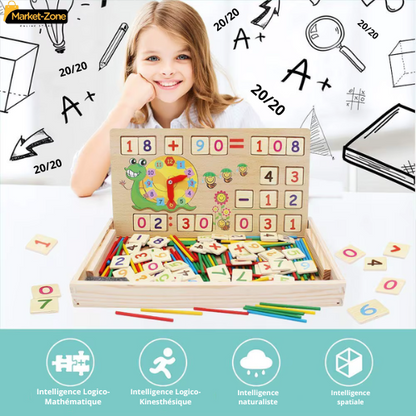 SMART™: Coffret Educatif en Bois qui rend les maths faciles & amusantes