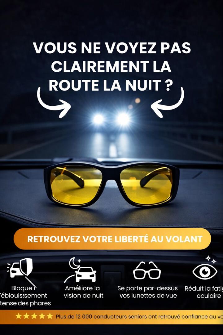 Lunettes Vision Nocturne HD – Conduisez en toute sécurité