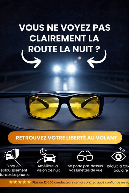 Lunettes Vision Nocturne HD – Conduisez en toute sécurité