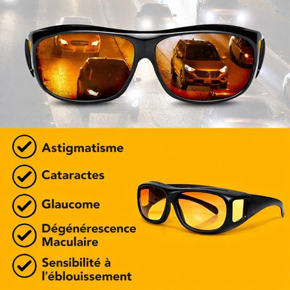 Lunettes Vision Nocturne HD – Conduisez en toute sécurité