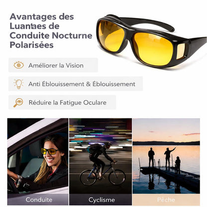 Lunettes Vision Nocturne HD – Conduisez en toute sécurité