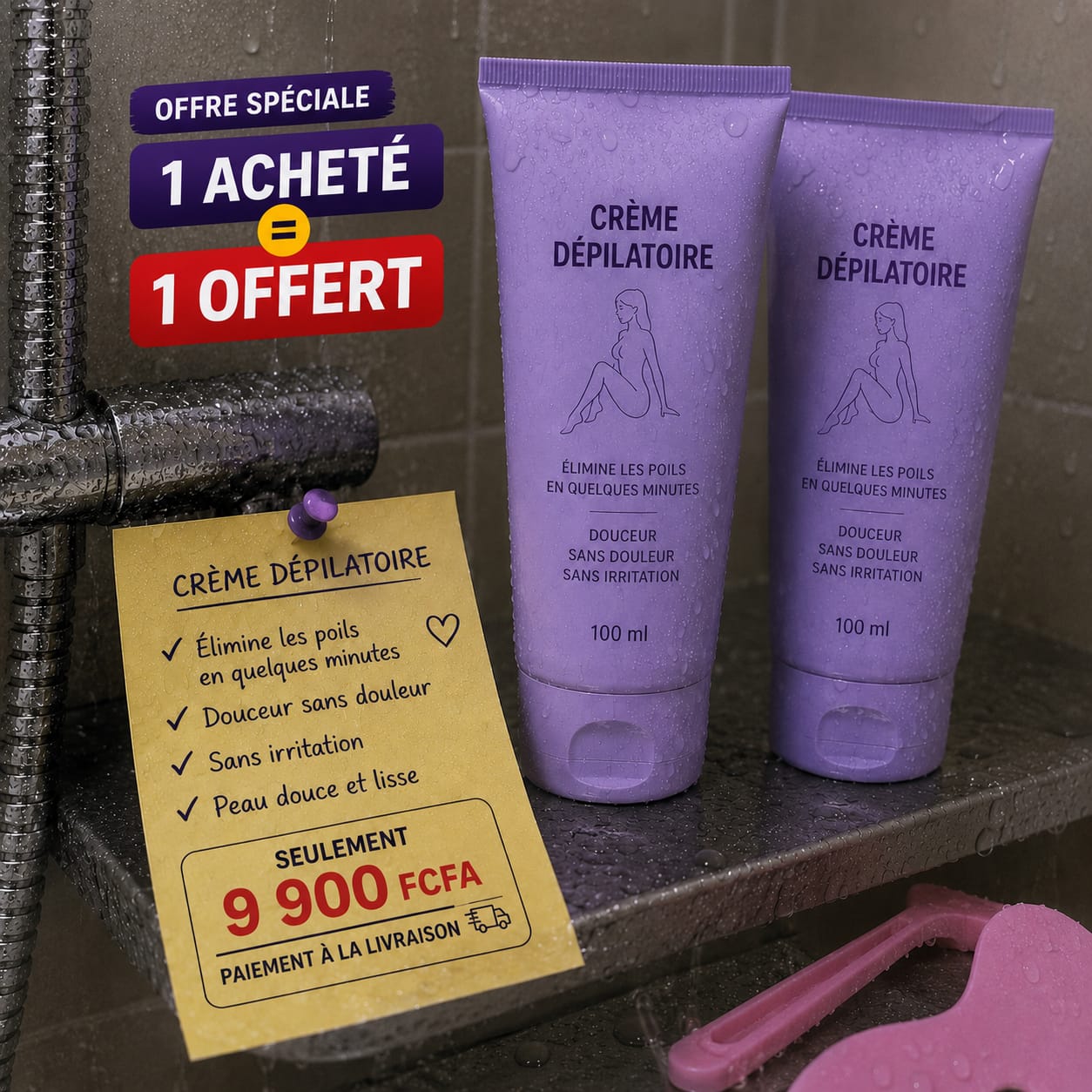 Crème épilatoire - PROMO 24H/ 1 ACHETÉ = 1 OFFERT