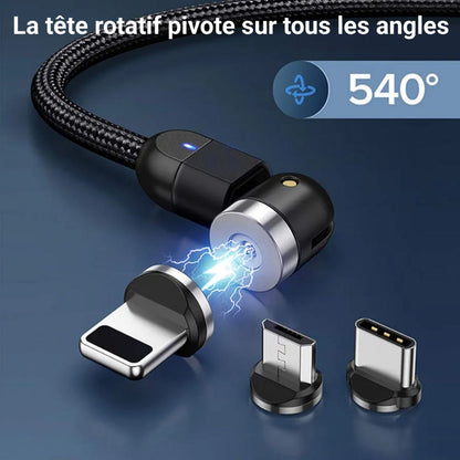 Câble magnétique 360° – Rechargez en toute liberté et sans stress - (Gb, CG)